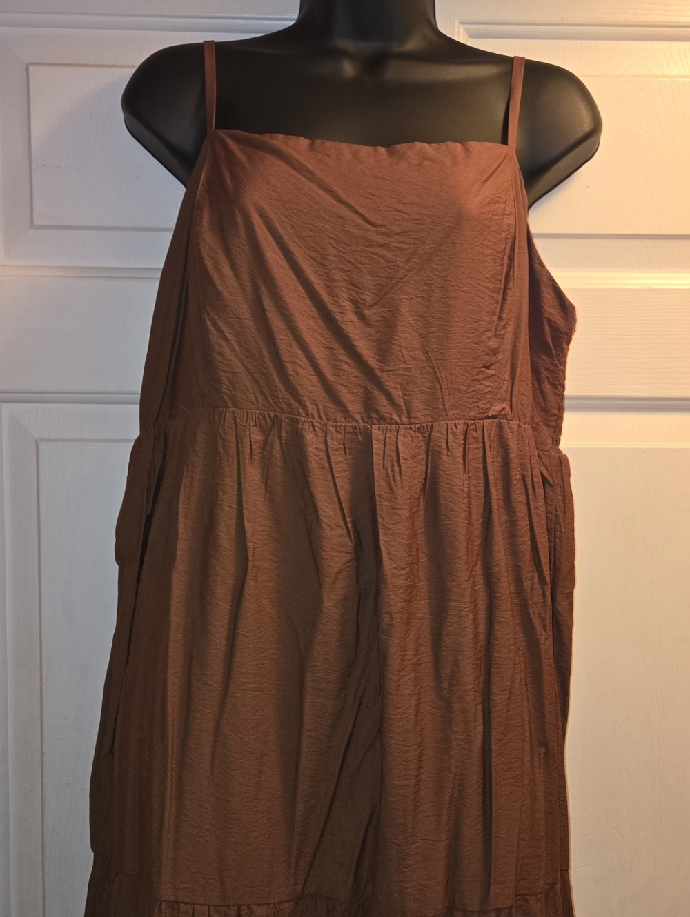 Women's Nine West Brown Tiered Maxi Dress